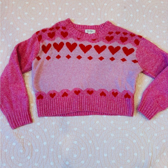 Jessica Simpson Sweaters - Jessica Simpson Pink Heart Sweater